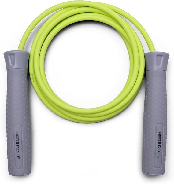 Hererope Beginner Weighted Skipping Rope - 6MM Steel Cable Tangle-Free Jump Rope with Ball Bearings, Comfy Grips for Men Women, Perfect for Cardio Boxing CrossFit Speed Training & Full-Body Workouts