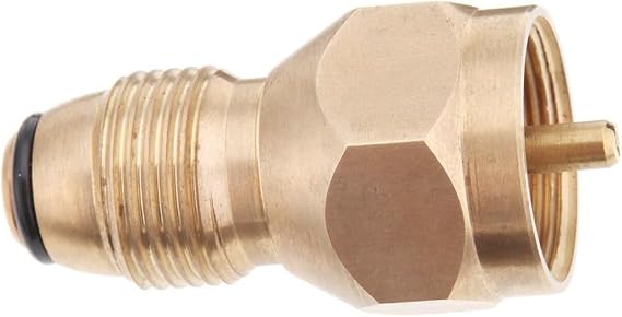 For Refill Adapter for 1 lb LP Gas Bottles Made of Solid Brass Supports Repeated Use with For Coleman and Compatible Gear