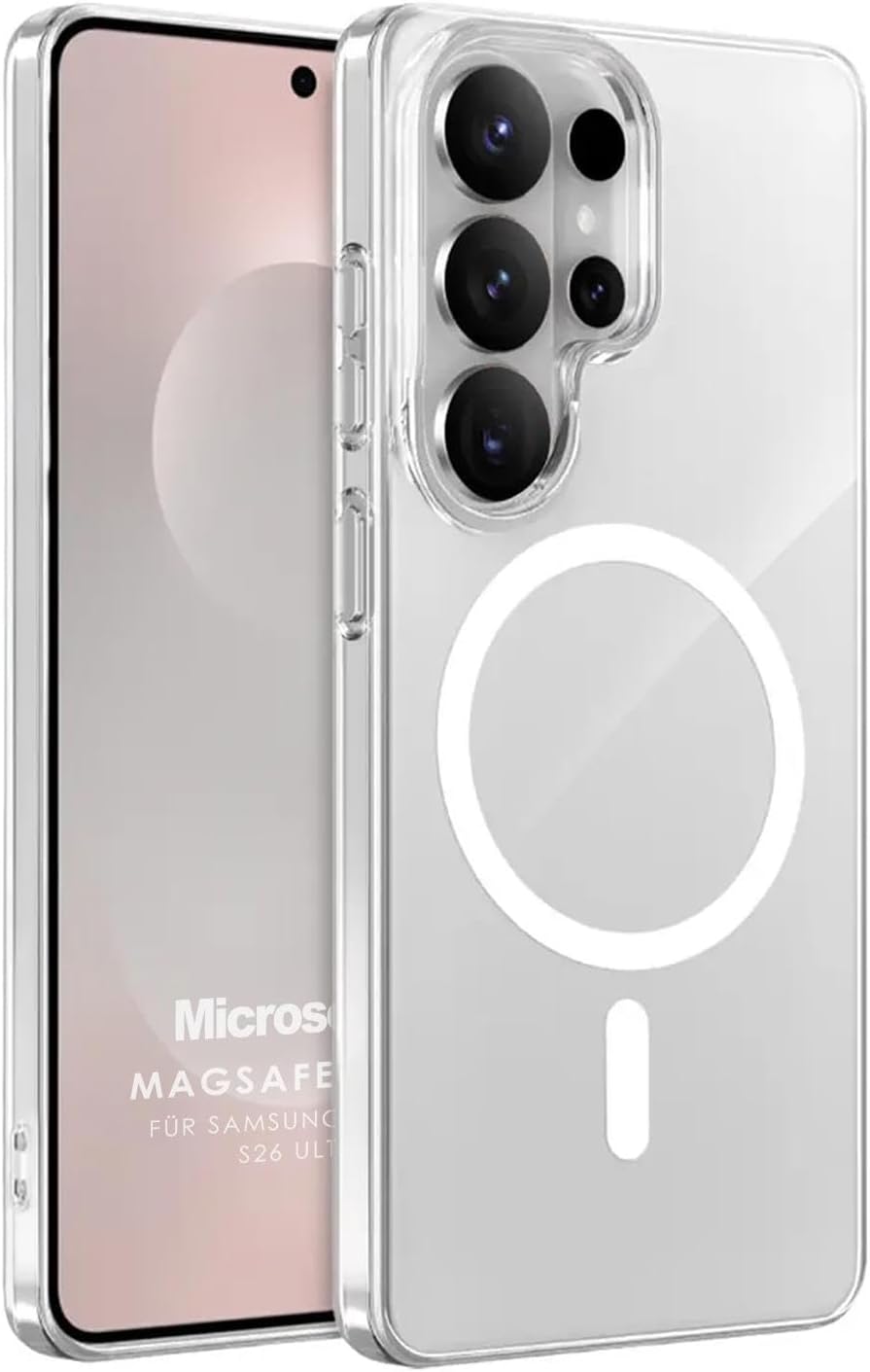Microsonic Samsung Galaxy S26 Ultra için Kılıf MagSafe Clear Sararmaz Şeffaf [Galaxy S26 Ultra ile Uyumlu Kılıf - Şeffaf]