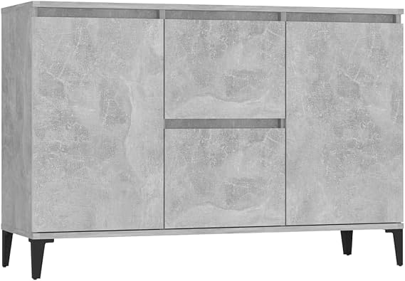 vidaXL Sideboard Concrete Grey 102x35x70 cm Engineered Wood