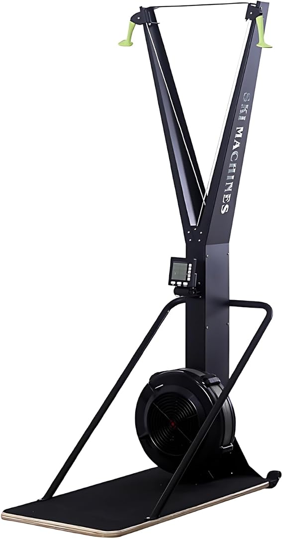 Ski Training Machine for Home Gym, Athlete Cardio Training Station, Adjustable Air Resistance, Wall-Mounted/Standing Modes, Full-Body Workout Equipment with Ergonomic Handles