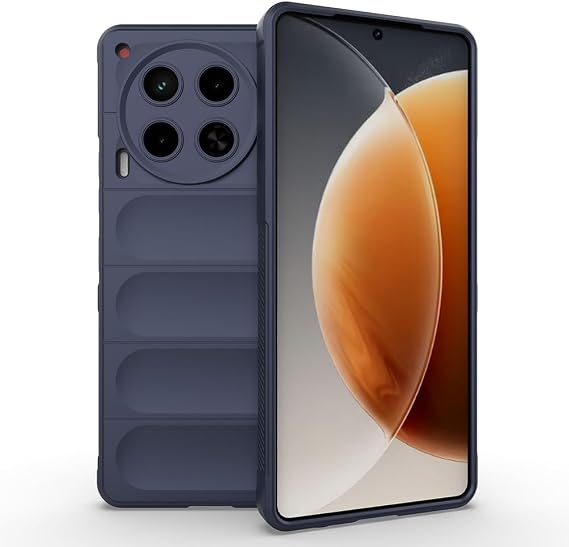 Zore Tecno ile uyumlu Camon 30 4G Kılıf Esnek TPU Oyuklu Arka Yüzey Tasarımlı Zore Etnik Silikon Kapak Lacivert