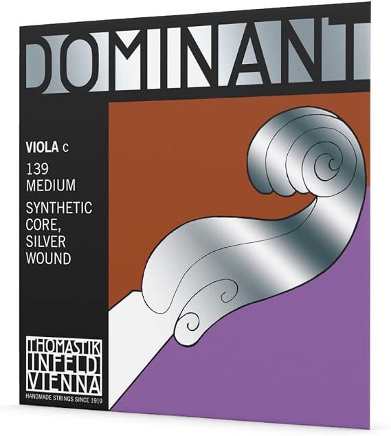 Thomastik single string for viola 4/4 Dominant - C string nylon core silver wound, medium