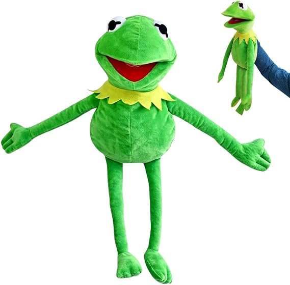Kermit the Frog Puppet, Frog Hand Puppet with Working Mouth, 60cm Soft Hand Frog Stuffed Plush Toy, The Muppets Show, Frog Anime Puppets for Children & Adults Birthday Gift Ssurprise
