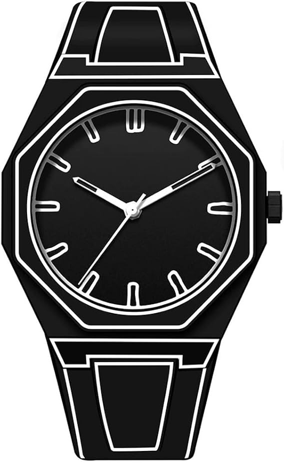 Unique Pattern Carved Men's Quartz Watches Stainless Steel Mens Watches
