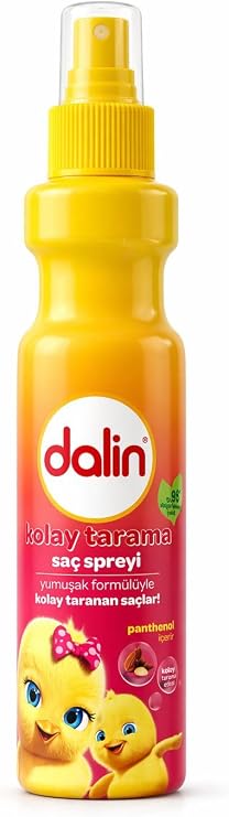 Dalin Kolay Tarama Saç Spreyi, Panthenol İçerikli, Bebek ve Çocuklar için, 200 ml