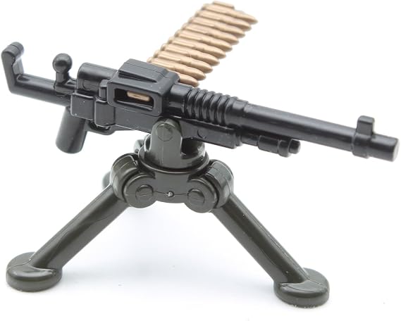 BricksStuff M1909 WW1 Gun with Tripod - Custom Weapon for LEGO® Figures