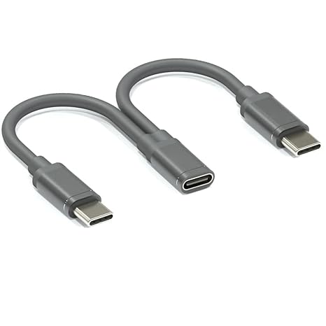 08ft Type C Splitter Multi Charging Cable USB C Female to 2 Male 5V Charge Extension Cable for Cellphone Tablet Speaker Game Fan LED Light