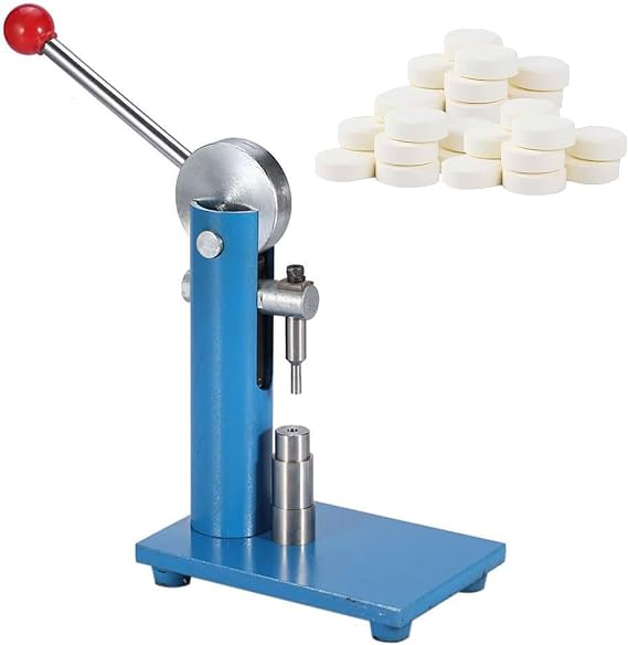 Tablet Press Machine, Pill Punching Machine Tableting Tool, Sugar Slice Making Tool, Milk Tablet DIY Homemade Molding Device, for Home Kitchen 12mm