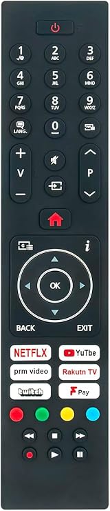 RC45137P Remote Control Replacement Universal for Logik/Nordmende/Techwood 43AO11UHD 50AO11UHDA 55AO11UHDA 65AO11UHD L32SHE22 ARTX55UHD ARTX65UHD Smart TV