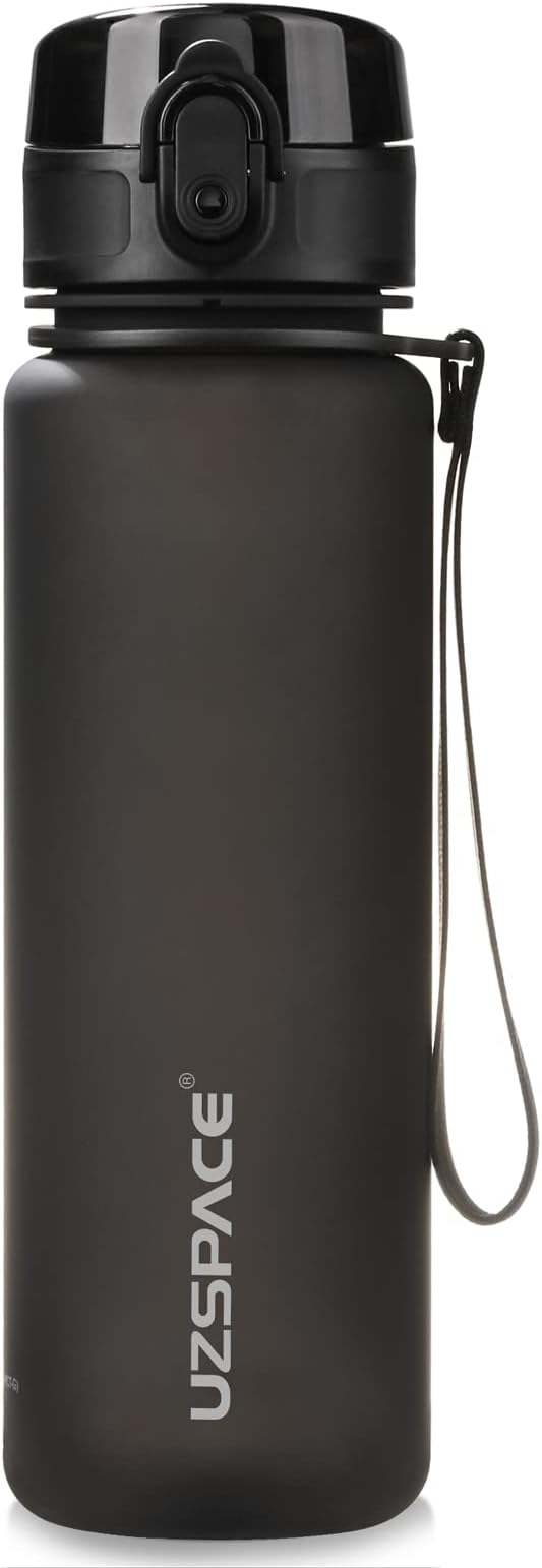UZSPACE Sports Water Bottle 500 ml/800 ml/1 Litre/1.5 Litre, Tritan Water Bottles for Children School, Gym, Prevent Water Leaks, BPA Free