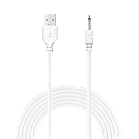 Replacement Charging Cable Compatible with Tracys Dog/Tracy's Dogg, USB Charger Cord Fast DC 2.5mm Jack Chargers, White (1)