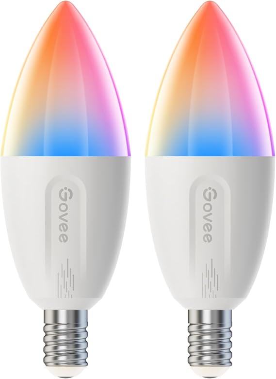 Govee E14 Smart Bulb RGBWW, 450LM Smart Light Bulb, 2 Pack [Energy Class F]