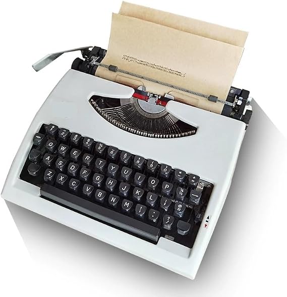 Metal Mechanical English Typewriter, Portable Manual Writing Machine for Letter and Creative Writing, Retro Style