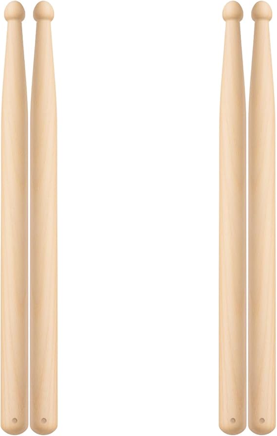 2 Pairs Drum Sticks 5A, 25cm Drumsticks for Drums