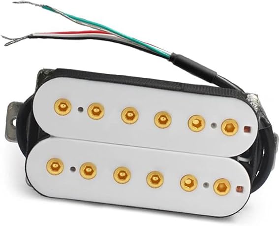 electric guitar pickup set Alnico5 Humbucker Coil Spliting Neck7.5K/Bridge15K Double Coil Electric Guitar Pickup Black Guitar Part (Color : Neck 50MM)