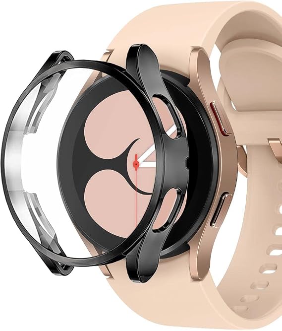 Microsonic Samsung Galaxy Watch 4 40mm için Kılıf 360 Full Round Soft Silicone Siyah [Galaxy Watch 4 40mm ile Uyumlu Kılıf - Siyah]