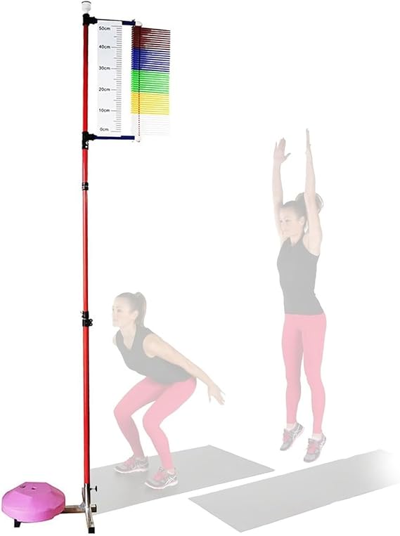 Jump Measurement Tester, Vertical Jump Tester with Stable Base Standing High Jump Training Equipment Basketball Volleyball Spike Coach Challenger(3.9-11.5 Feet)