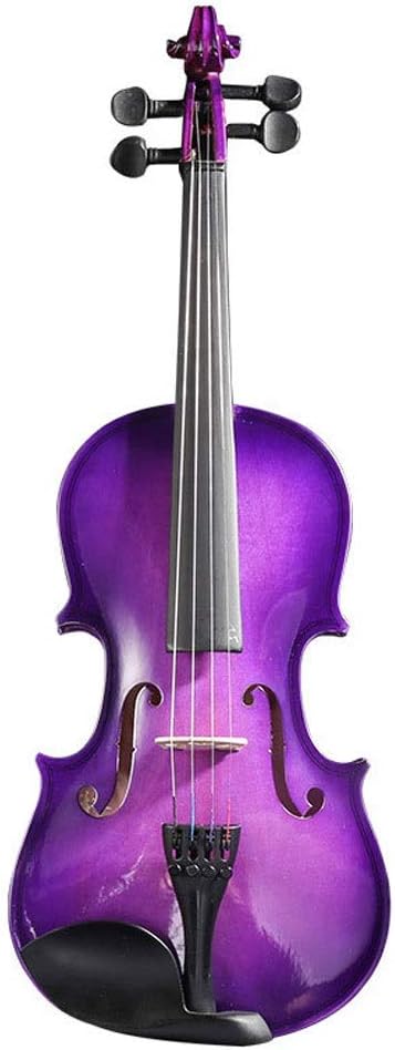 Violin Set, Violin Starter Kit, violin gifts Violin Profesional Purple Violin Children's Beginners Exam Practice Violin (Color : 4/4)