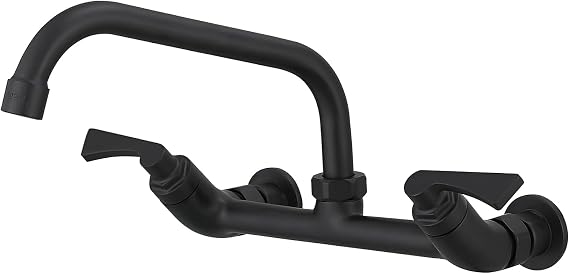 Wall Mount Kitchen Faucet 8" Center Commercial Faucet Utility Sink Faucets