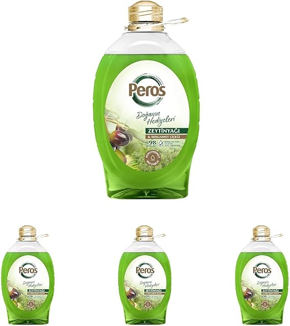 Peros Doğanın Hediyeleri Zeytinyağlı & Bergamot Çiçeği Sıvı Sabun 3000 G, Olive Oil & Bergamot Flower (4 paketi)