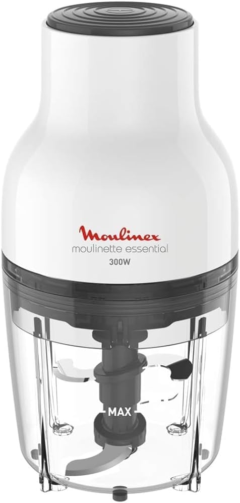 Moulinex Moulinette Essential Chopper, 300 Watts, White/Black, Plastic, dj520127, min