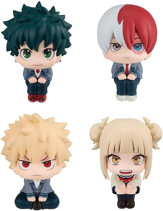 MHA Anime Figures 4PCS Set – Izuku Midoriya/Himiko Toga/Shouto Todoroki Statues, 3.94-Inch (10CM) Collectible Action Figurines for Display or Gift