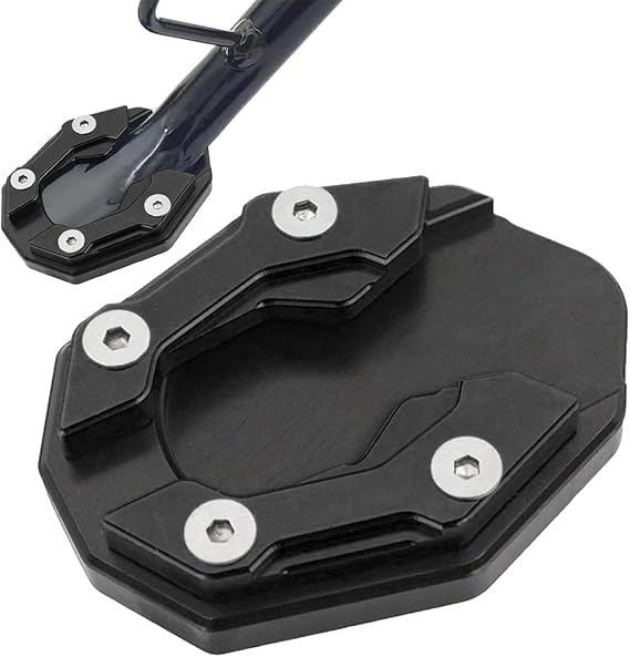 Motorcycle support pad for Honda GB350/GB350S CB350/CB350S 2023-2024, Kickstand Extension Plate, Motorcycle Kickstand Extender Foot Side Stand,Black