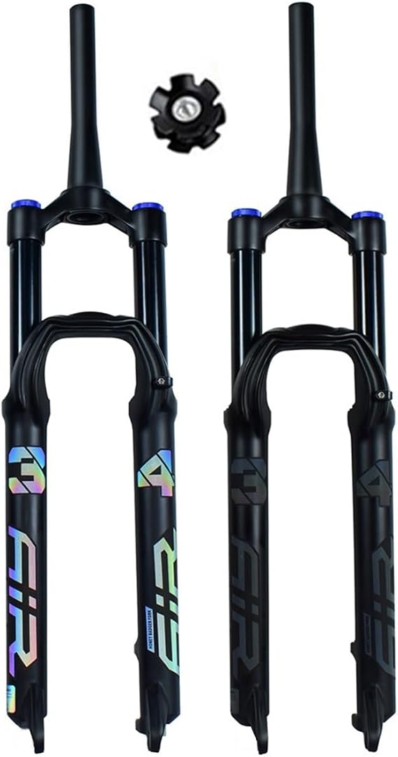 27.5" 29" MTB Cycling Bike Suspension Fork 160mm Travel Mountain Air Front Forks Hand Wire Control 1-1/2 Inch Tapered Steerer Tube QR 9×100mm