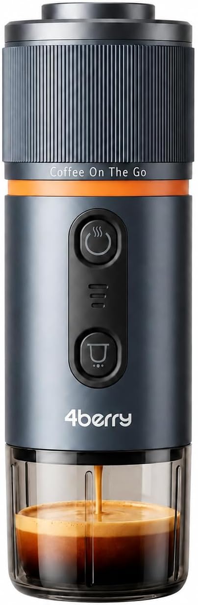 Taşınabilir Espresso Makinesi, Kapsül ve Öğütülmüş Kahve Uyumlu, Suyunu Kendi Isıtan, 13500 mAh Bataryalı Type-C Şarjlı ve Taşıma Çantalı Kahve Makinesi