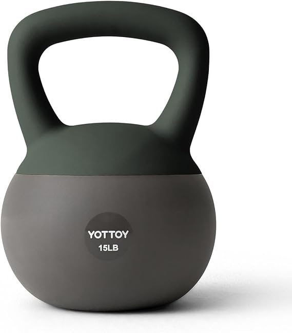 YOTTOY Soft Kettlebell, Set for Strength Training Kettlebells & Home Workouts, Soft-Sided Cushioned Base, Wide-Handle - Ideal for Men, Women, Beginners