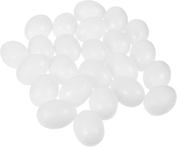 UKCOCO Plastic Pigeon Egg Simulation Set 30Pcs Solid Artificial Eggs for Breeding and Nesting Control for Racing Pigeons