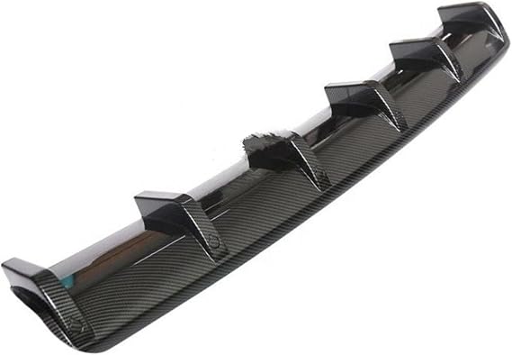Rear Lower Lip Diffuser For Mitsubishi For Lancer For EVO X 9 8 Car Rear Bumper Side Diffuser Lip Spoiler Splitter Shark 6 Fins Wing Body Kit(Carbon Fiber Look)