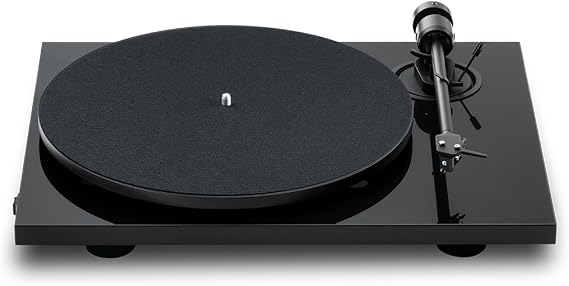 Pro-Ject E1.2, Plug & Play Entry-Level Turntable with electronic speed control, Pre-set Tracking Force, Fitted with Pick It MM E Phono Cartridge (Black)