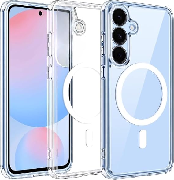 MADNOVA Samsung Galaxy S22 için Kılıf Şeffaf Kamera Korumalı Magsafe Uyumlu Telefon Kılıfı
