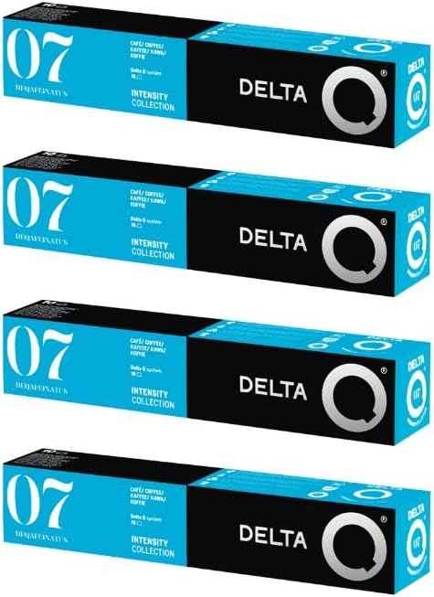 Delta Q DeQafeinatus - Espresso Coffee Capsules for Delta Q Coffee Maker, Intensity without caffeine.