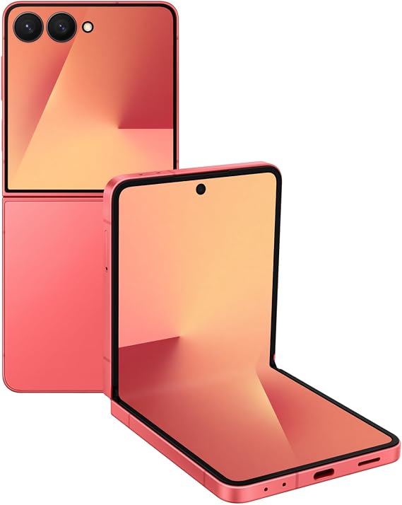 Samsung Galaxy Z Flip7 512GB | Coral Red | Galaxy AI Compatible | SIM-Free Smartphone Body | FeliCa Compatible | 6.9 inches | Lightweight 188g | IP48 Waterproof and Dustproof | Full HD+ | 4,300mAh