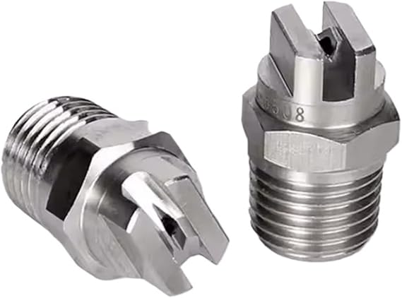 Flat Fan Spray Tip 1/4 BSPT Hvv Standard Flat Fan Water Spray Nozzles High Impact Pressure Stainless Steel(5001)