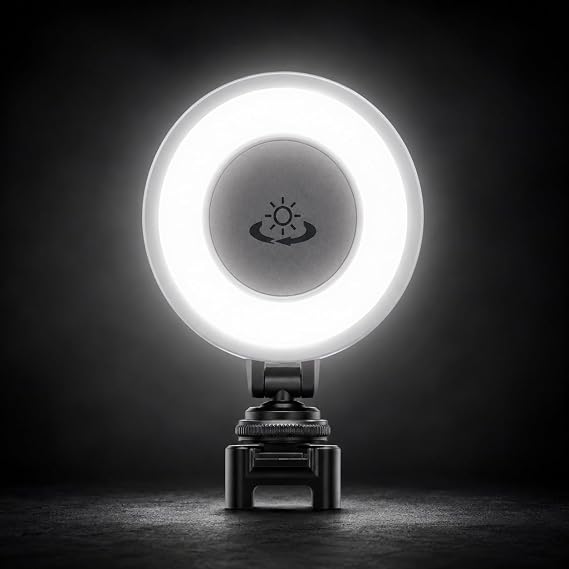 Coverzone Mini LED Dolgu Işığı, 48 LED, 6W, 2800-9000K,%0-100 Parlaklık, 3 Işık Rengi, CRI ≥95, 400 mAh, USB-C Şarj, 360° Açı, 1/4 Vida Bağlantısı, SOS Flaş, 15 Saat Bekleme | XK-FL03