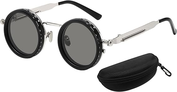 Adjustable Tint Polarised Round Sunglasses 1–9 Gear ND Filter Resin Lenses UV Protective Retro Eyewear Lightweight Non Slip Fit for Outdoor Driving Beach Travel