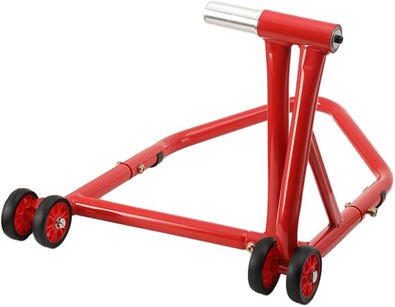 Single Sided Paddock Stand for Motorcycles, Rear Paddock Stand with 40.5mm Pin, Heavy Duty Universal Motorcycle Stand Single Side Swingarm Rear Stand Load 450KG, Red