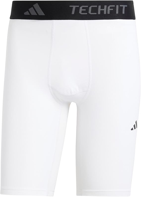 adidas Men's Techfit Compression Training Short Tights, White, Medium