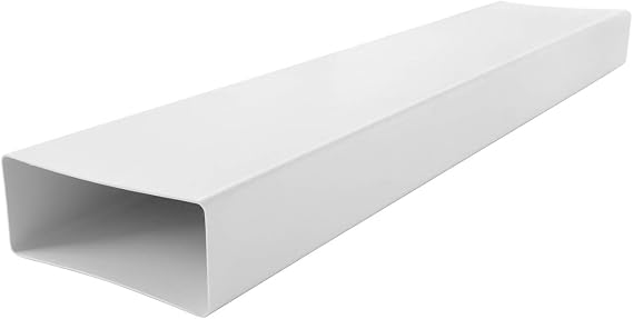 La Ventilazione CT1229B PVC Rectangular Ducted Ventilation Pipe, 220 x 90 mm, White