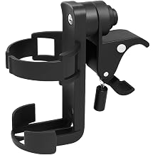DailyTech Bebek Arabası ve Bisiklet için Bardak Tutucu, 25-50mm Ayarlanabilir, Siyah, Biberon ve Şişe Tutacağı