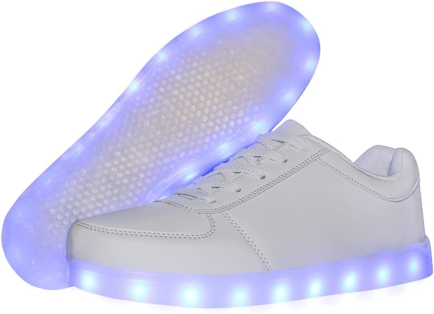 YuanRoad ユニセックス LED ライトアップシューズ USB充電付き 発光 LED スニーカー