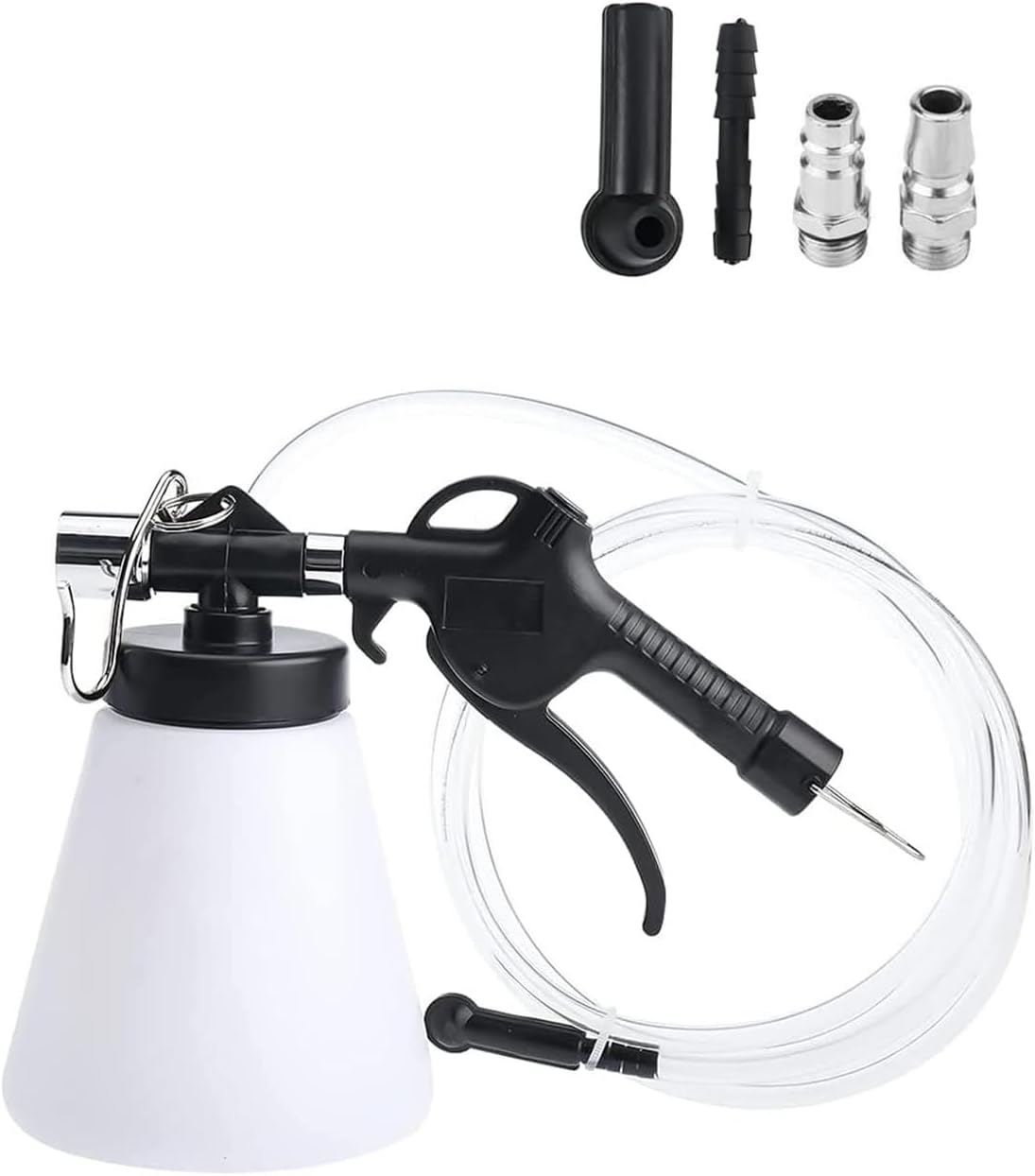 BOOMSTART Brake Bleeder Kit, 1L Pneumatic Brake Fluid Bleeder Tool with Hanging Hook, Hands-Free One-Person Brake Bleeding Kit, Vacuum Extractor for Car, Truck, Motorcycle Use