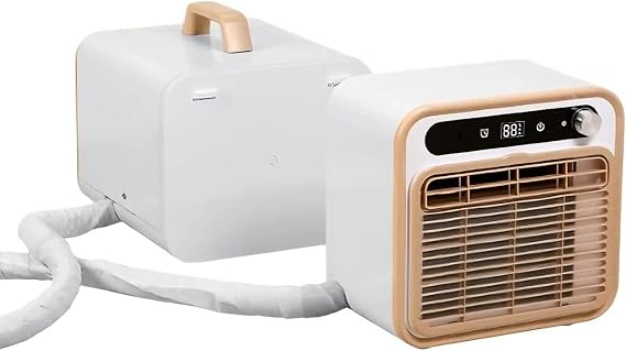 Portable Quiet Split Air Conditioner, 5000 BTU Smart Cooling Unit with Touch Control, Remote & WiFi Control, 12H Timer, for Camping, RV, Truck, Caravan, Bedroom 1.5m connecting pipe [Energy Class A]