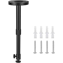 Ceiling Projector Mount Bracket, Mini Projector Ceiling Mount with 360° Rotation, 9"-15" Length Adjustable and Compatible with Tmy, Auking, Epson, and Most Projectors (Black, 9"-15")