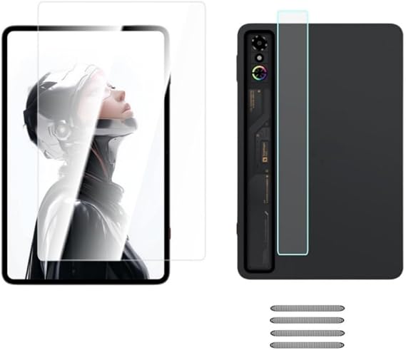 Screen Protector for RedMagic Astra, Tempered Glass Film with Lens Protector, 9H Screen Protection Film, Screen Guard Replacement (black 3-piece set)