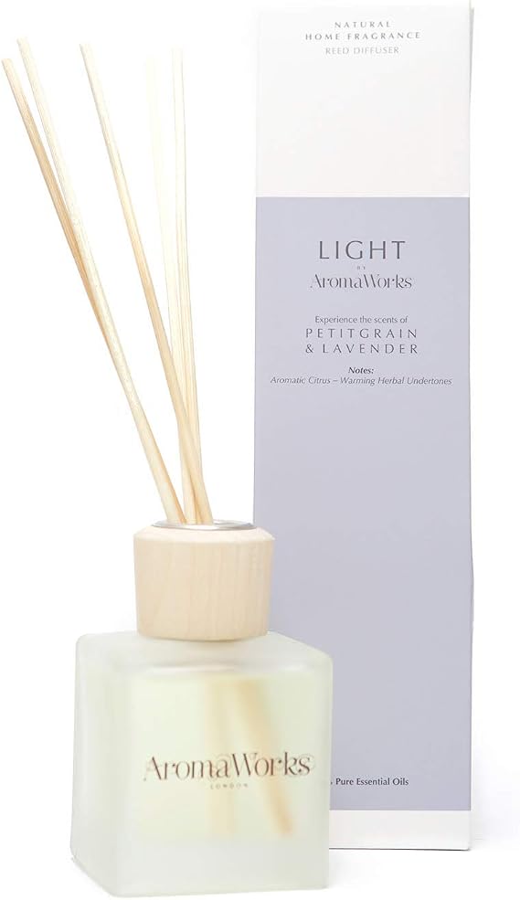 AromaWorks Light Reed Diffuser 100ml, Petitgrain & Lavender